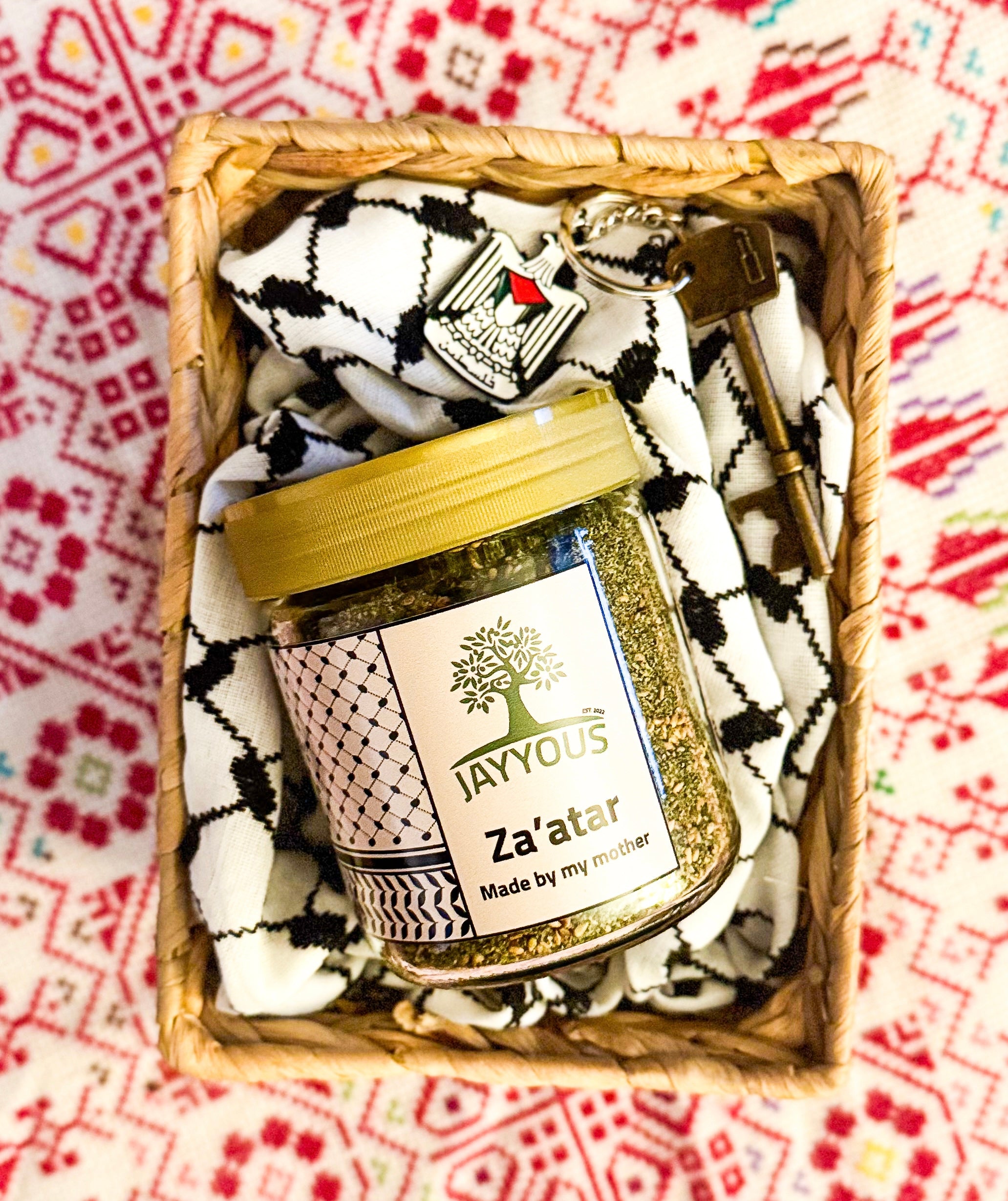 Palestinsk za’atar krydderblanding i glass