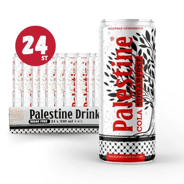 Palestine Cola Brett. sukkerfri cola i boks